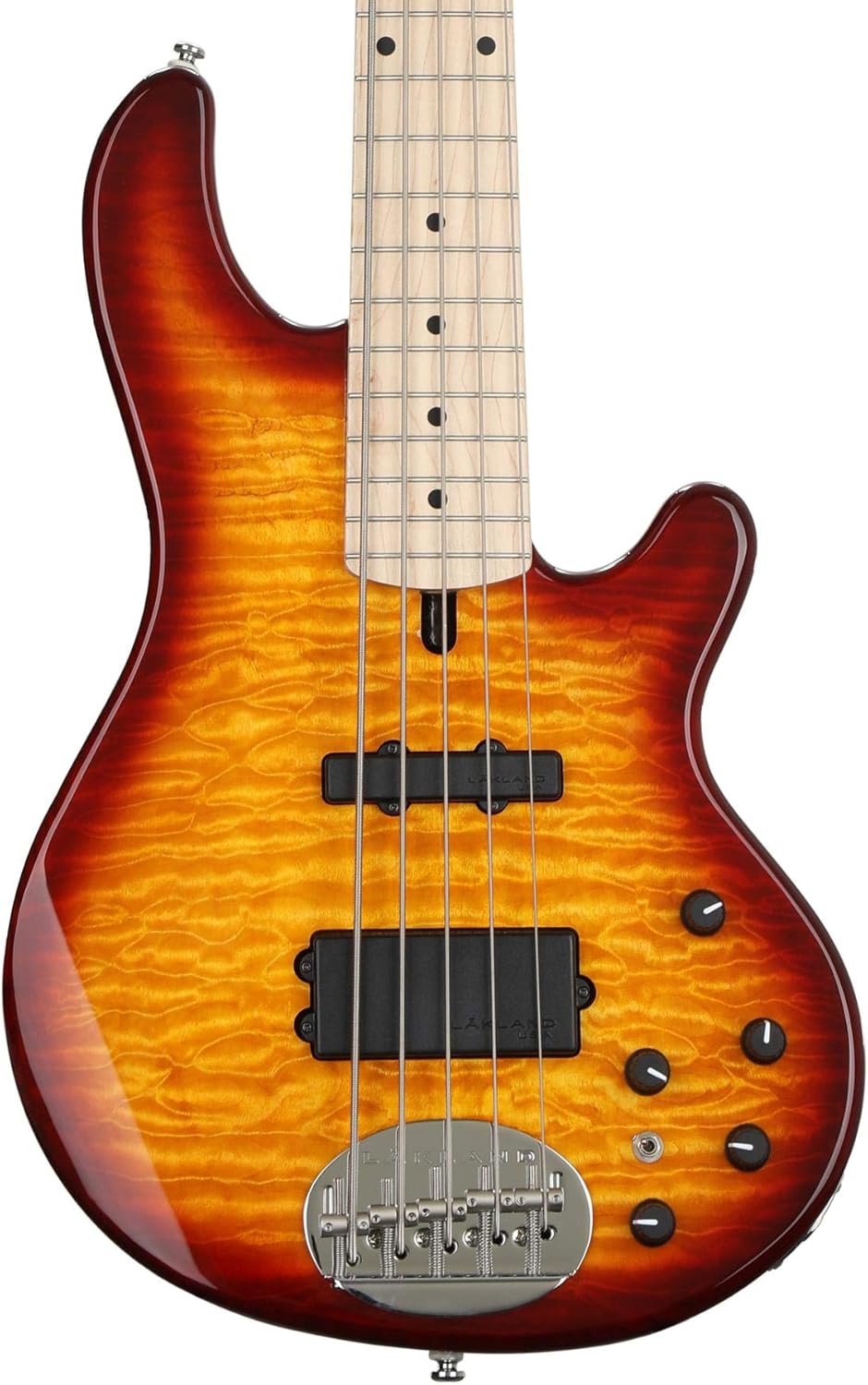 Lakland Skyline 55-02 Deluxe - Honey Burst W Maple Fingerboard