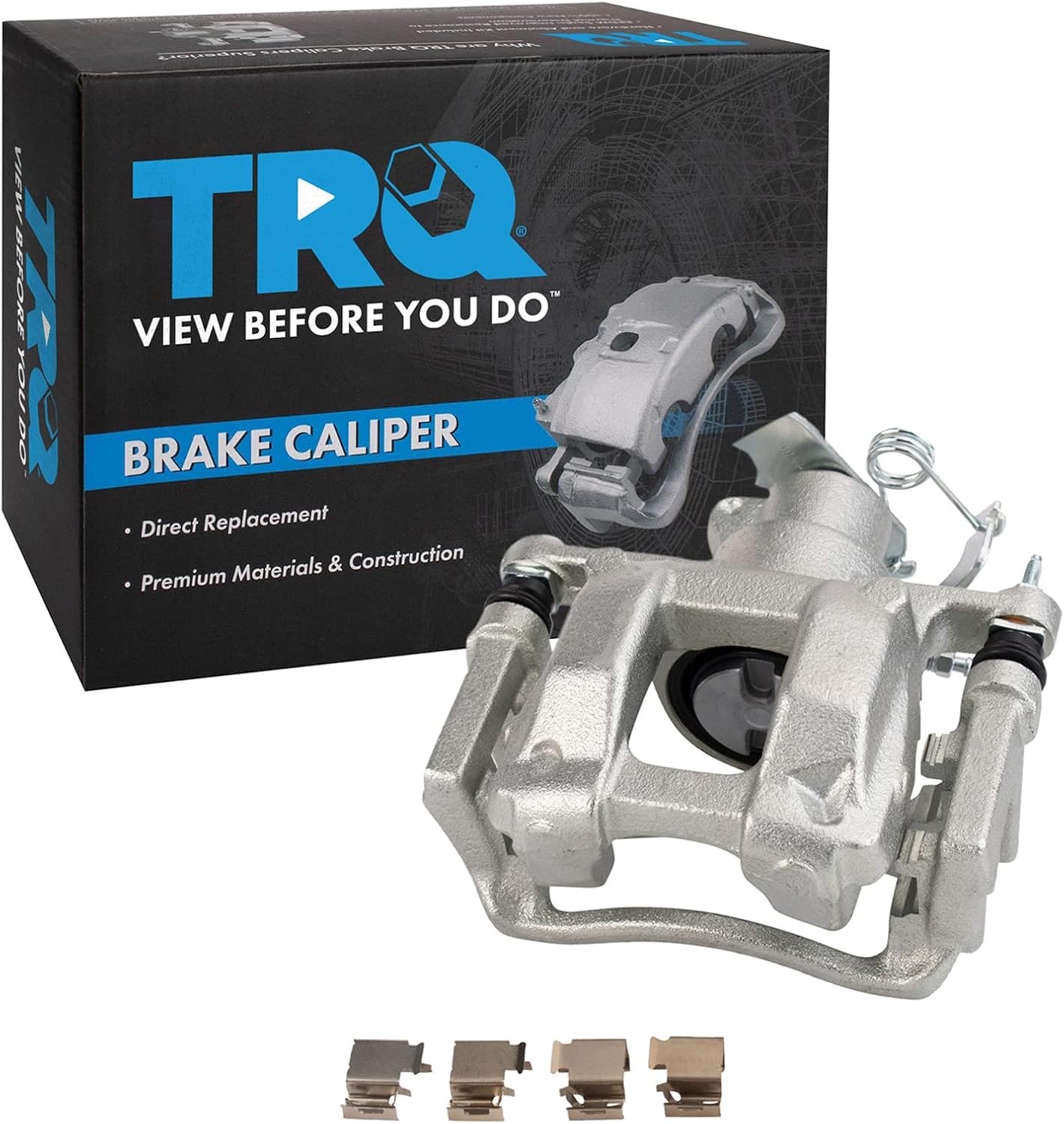 TRQ Rear Left Brake Caliper w/Bracket Drivers Side Compatible with 2015-2019 Ford Transit-150 Transit-250 Transit-350 Transit-350 HD