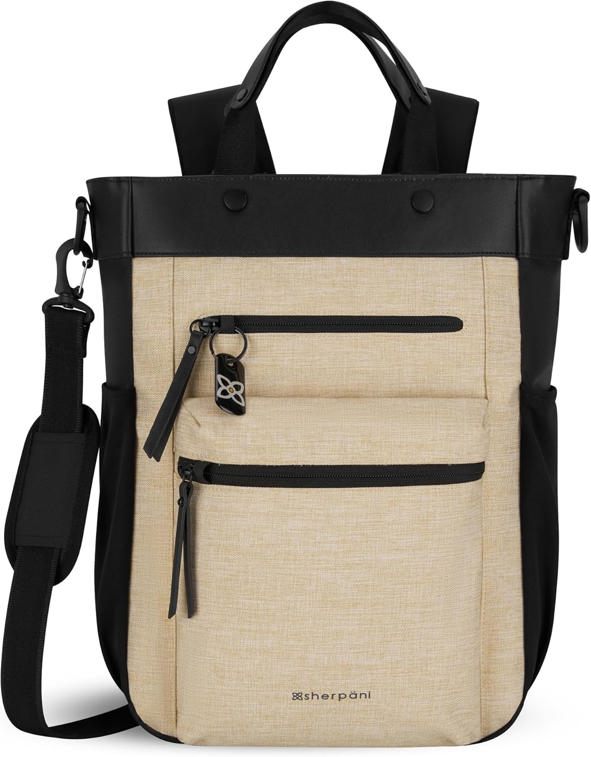 Sherpani Soleil, Anti Theft Convertible Backpack, 3 in 1 Tote Bag, Crossbody Bag, Cross Body Purse, 18L Travel Backpack, Travel Gifts for Women, RFID Protection, Fits 13” Laptop (Straw Lite)