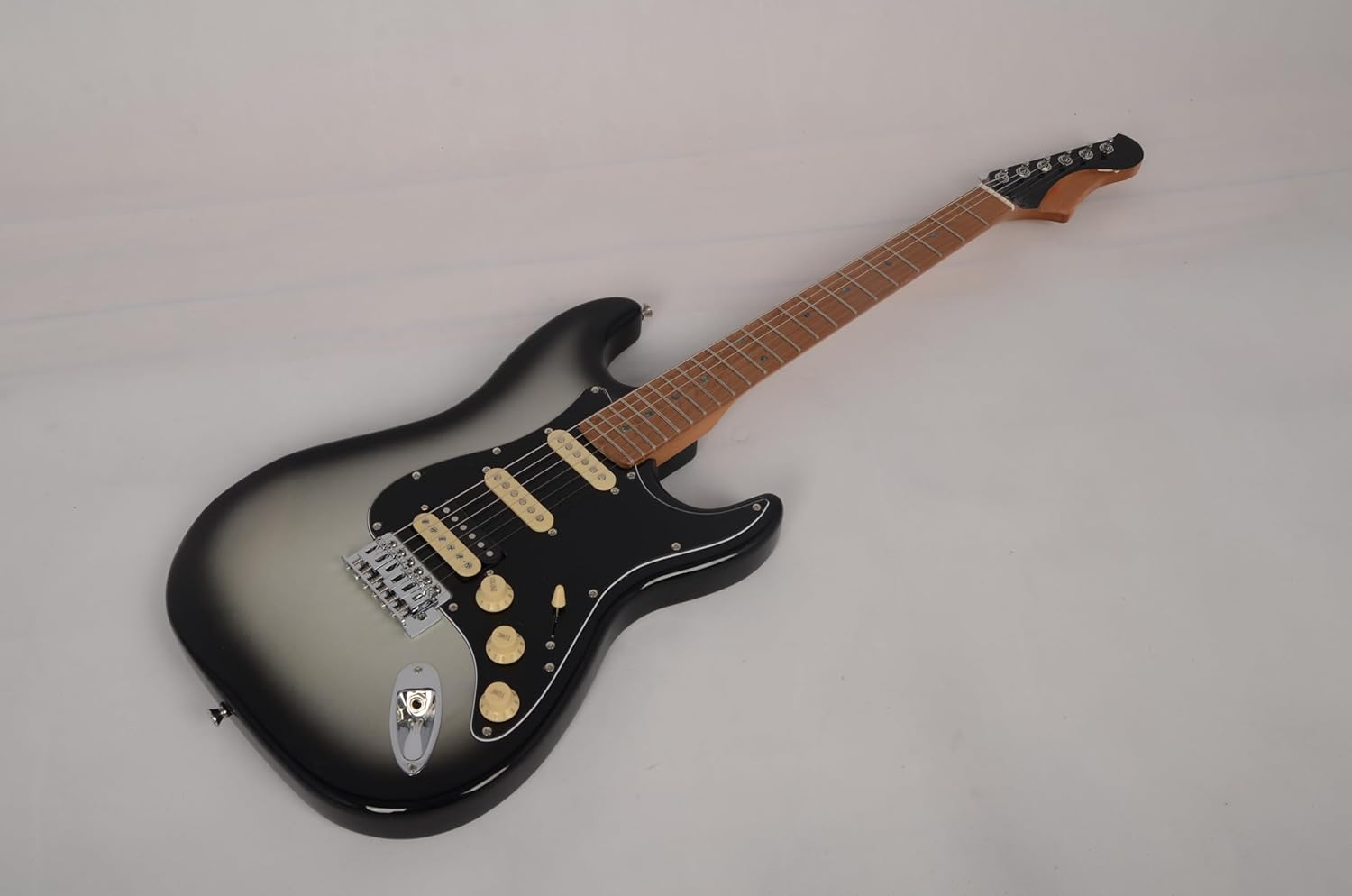 Full Size Solid Body Electric Guitar, ST Electric Guitar, Solid Body Electric Guitar, ST Series Roasted Basswood Body, Roasted Maple Neck and Fingerboard Accessories, Tools and Gig Bag