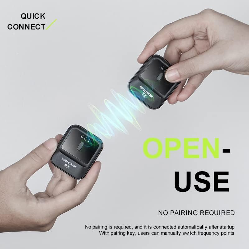 Zerobyte Compact Wireless Microphone System, 2.4G radio microphone SLR clip mobile phone camera live interview recording collar wireless condenser microphone