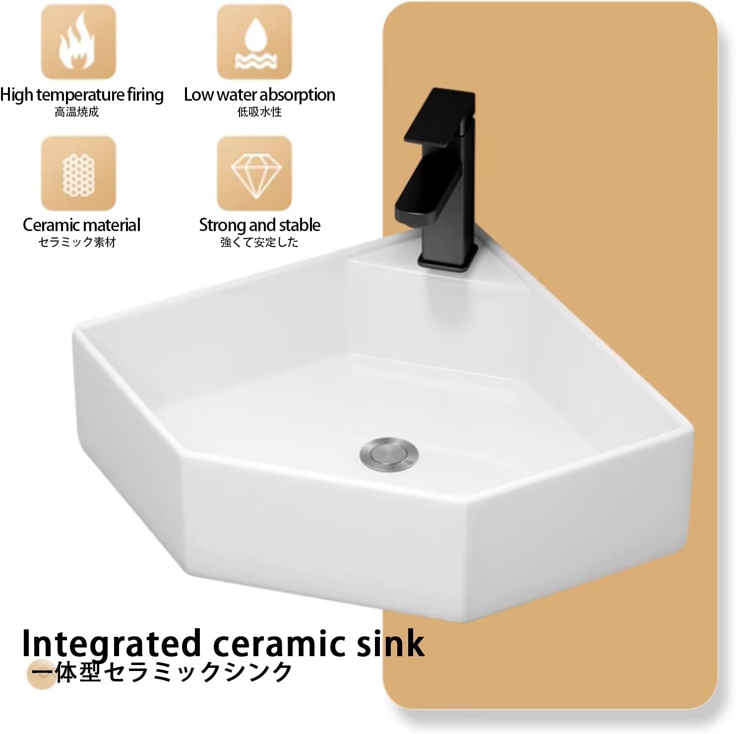 Small Wall Mount Corner Sink,Wall Mounted Freestanding Practical Bathroom Sink,Combo with Corner Mirror Cabinet,Triangle Corner Bathroom Sink,with Cabinet for Home Kitchen Patio Room