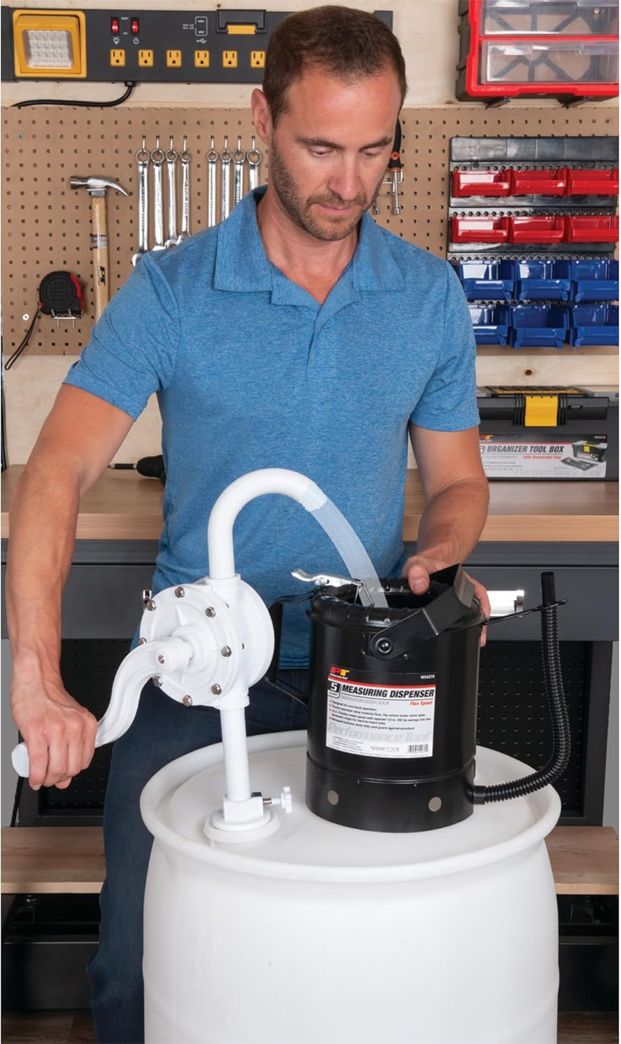 Performance Tool W54285 DEF (Diesel Exhaust Fluid) Rotary Barrel Pump for 55 Gallon Drums