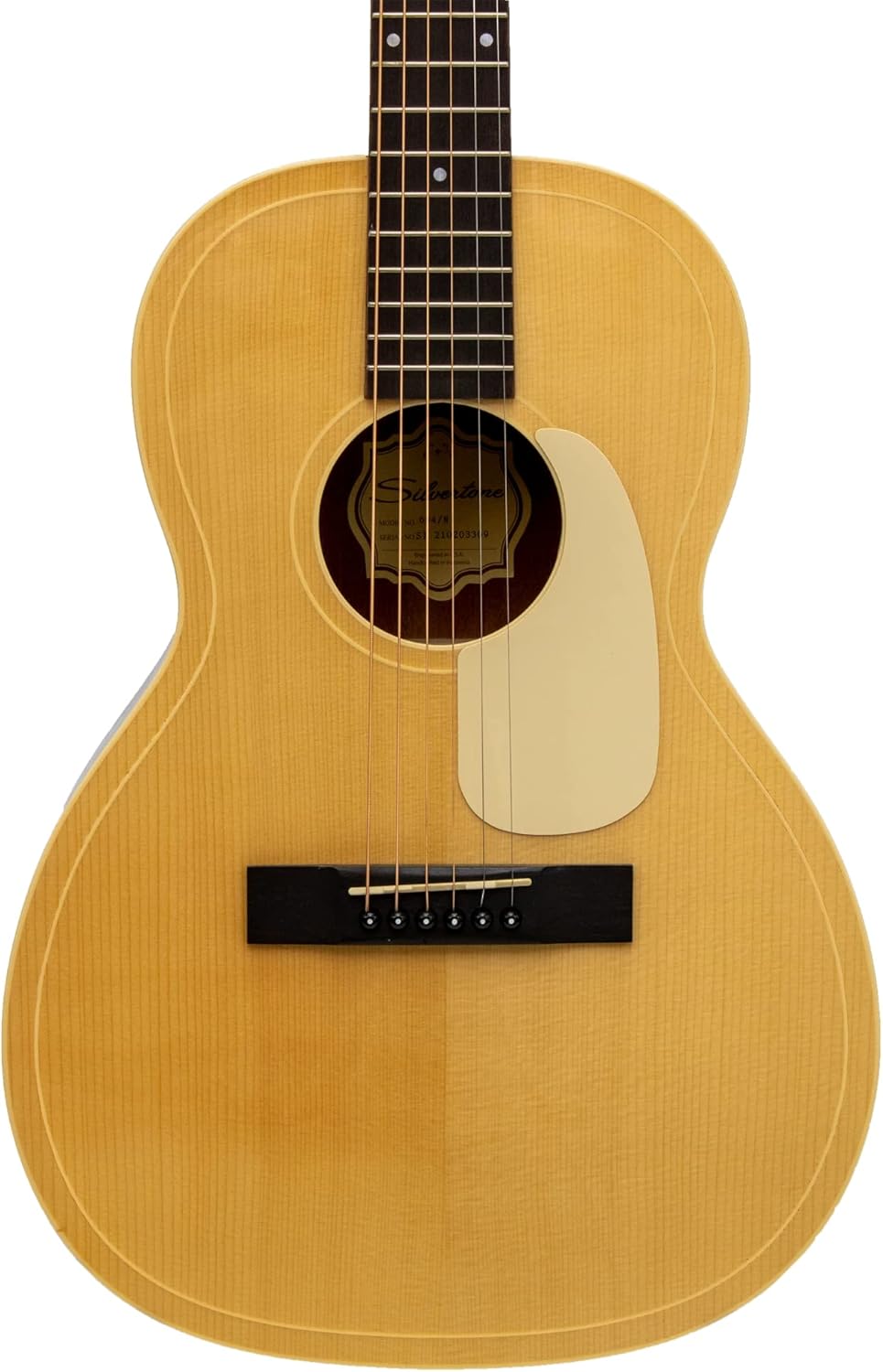 Silvertone 6 String Acoustic Guitar, Right (604N)