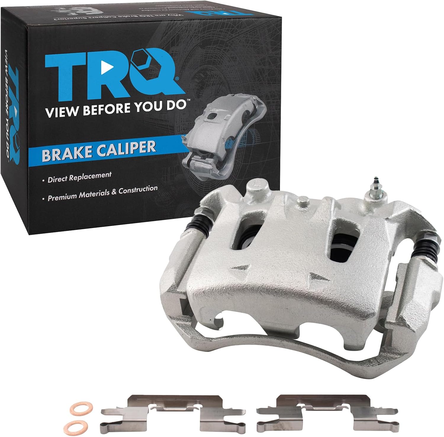 TRQ Front Left Brake Caliper w/Bracket Drivers Side Compatible with 2015-2018 Chevrolet City Express 2013 Nissan LEAF 2013-2019 NV200