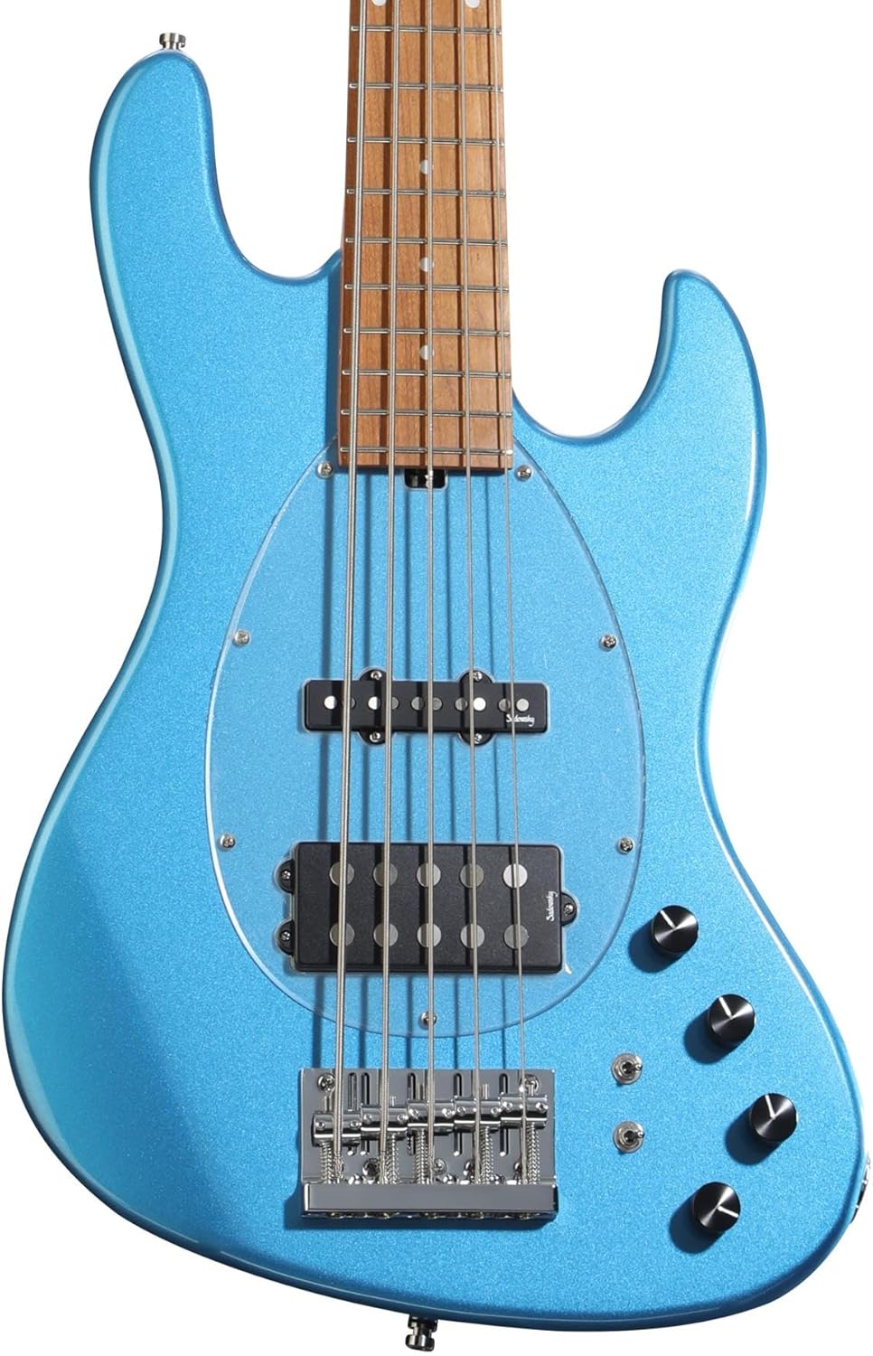 Sadowsky MetroExpress Vintage M/J 5-string Bass Guitar - Ocean Blue, Roasted Maple Fingerboard