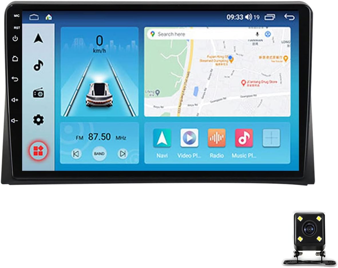 Car Stereo 2 Din Car Radio 9 Inch MP5 Player Compatible with Volkswagen Multivan 2003-2015 with IPS Touch Screen Digital Display Bluetooth Multimedia Support Carplay/Auto/Mirror Link