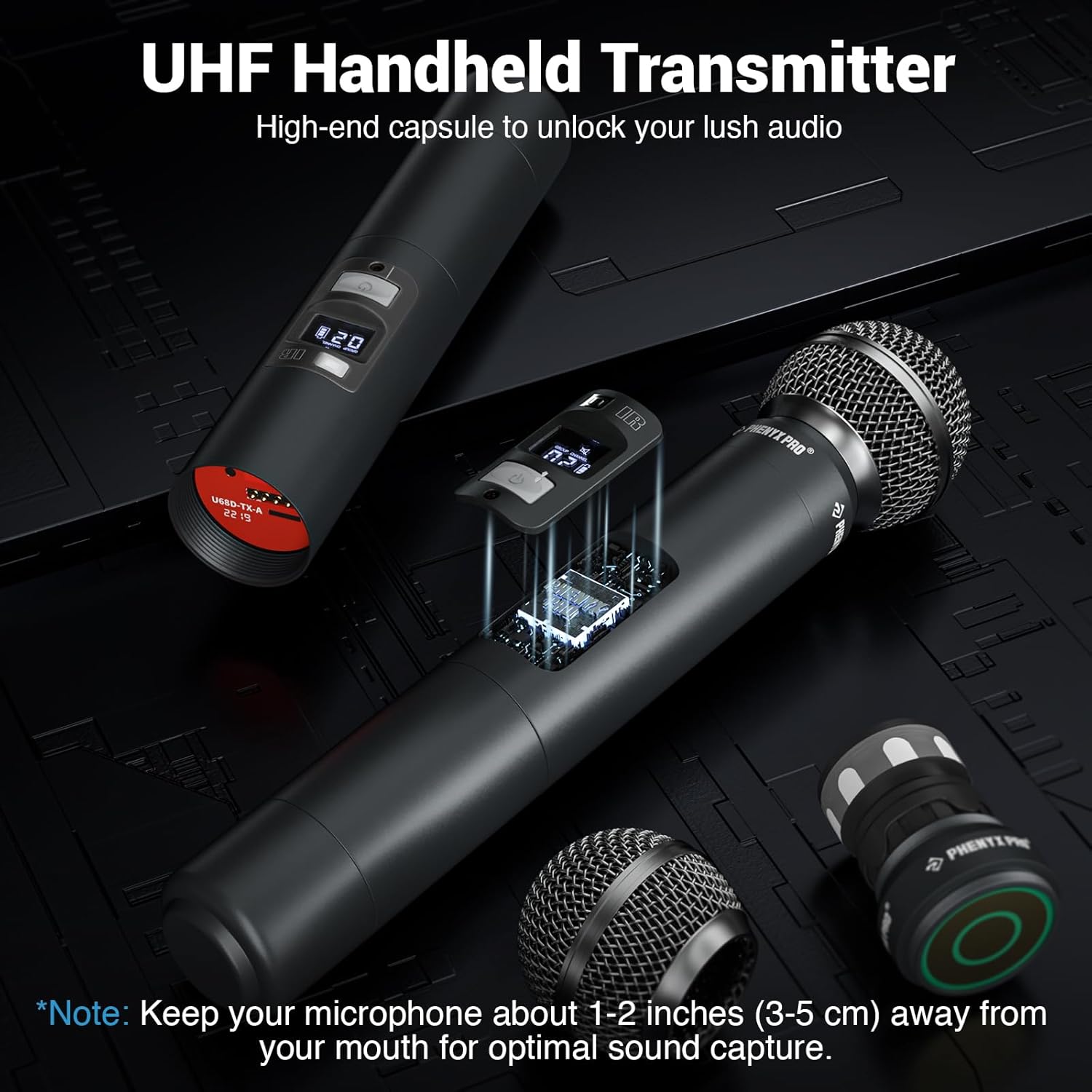 Phenyx Pro Wireless Microphone System PTU-7000-4H Bundle with 4-Channel TRS Snake Cable PCBL-QR4IN1-3