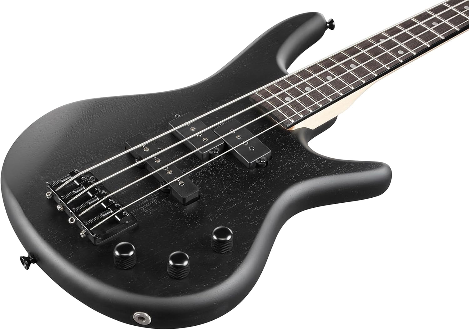 Ibanez GSRM20B SR Gio miKro Short-Scale Bass Guitar - Weathered Black Bundle with Gig Bag, Tuner, Strap, Instrument Cable, Austin Bazaar Instructional DVD, and Polishing Cloth