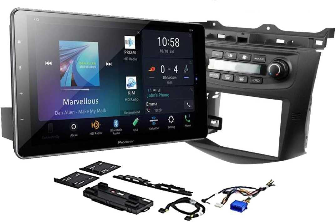 Pioneer DMH-WT7600NEX Digital Multimedia Receiver + Install Kit Compatible with 2003-07 Honda Accord (Factory Climate Controls)