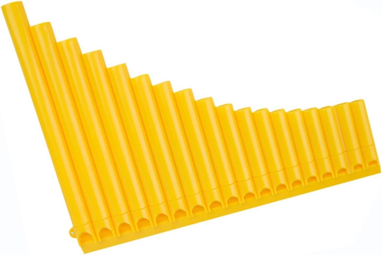 25 Pipe C Key Pan Flute Pan Flute 16 18 Pipe Teaching Special Easy To Learn Woodwind Instrument C Color(18 yellow)