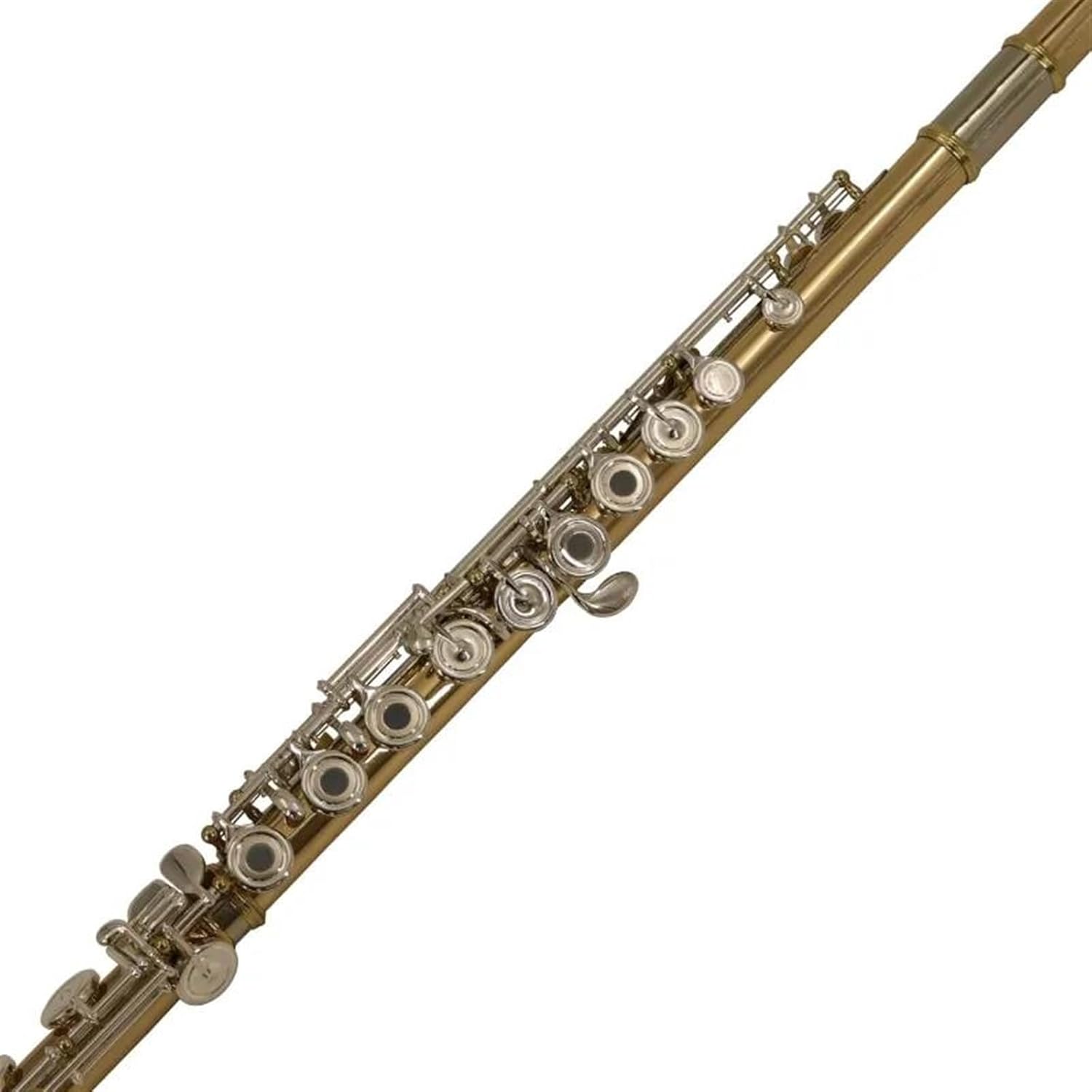 Flute Set French Silver-Plated 17-Hole Gold-Copper Alloy Material C-Key Woodwind Instrument
