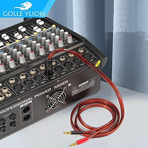 Quality Active Speaker Cable Regular 3 Pin XLR to 2 Banana for Amplifier Soundbox OFC Audio Cable Gold Plating 1M 2M 3M 5M 8M (Color : A Pair, Length : 3meter)