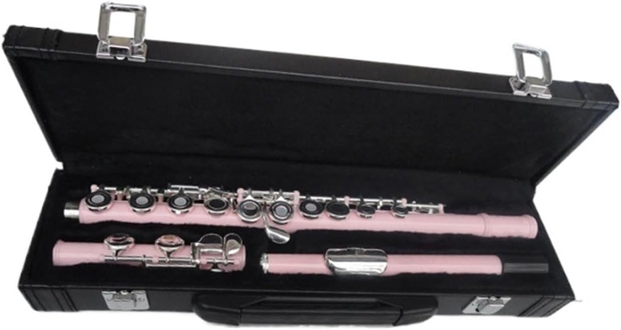 Professional Flute Instrument Wind Instrument Colored Flute 16 Hole C White Copper B Tail E Key Pink