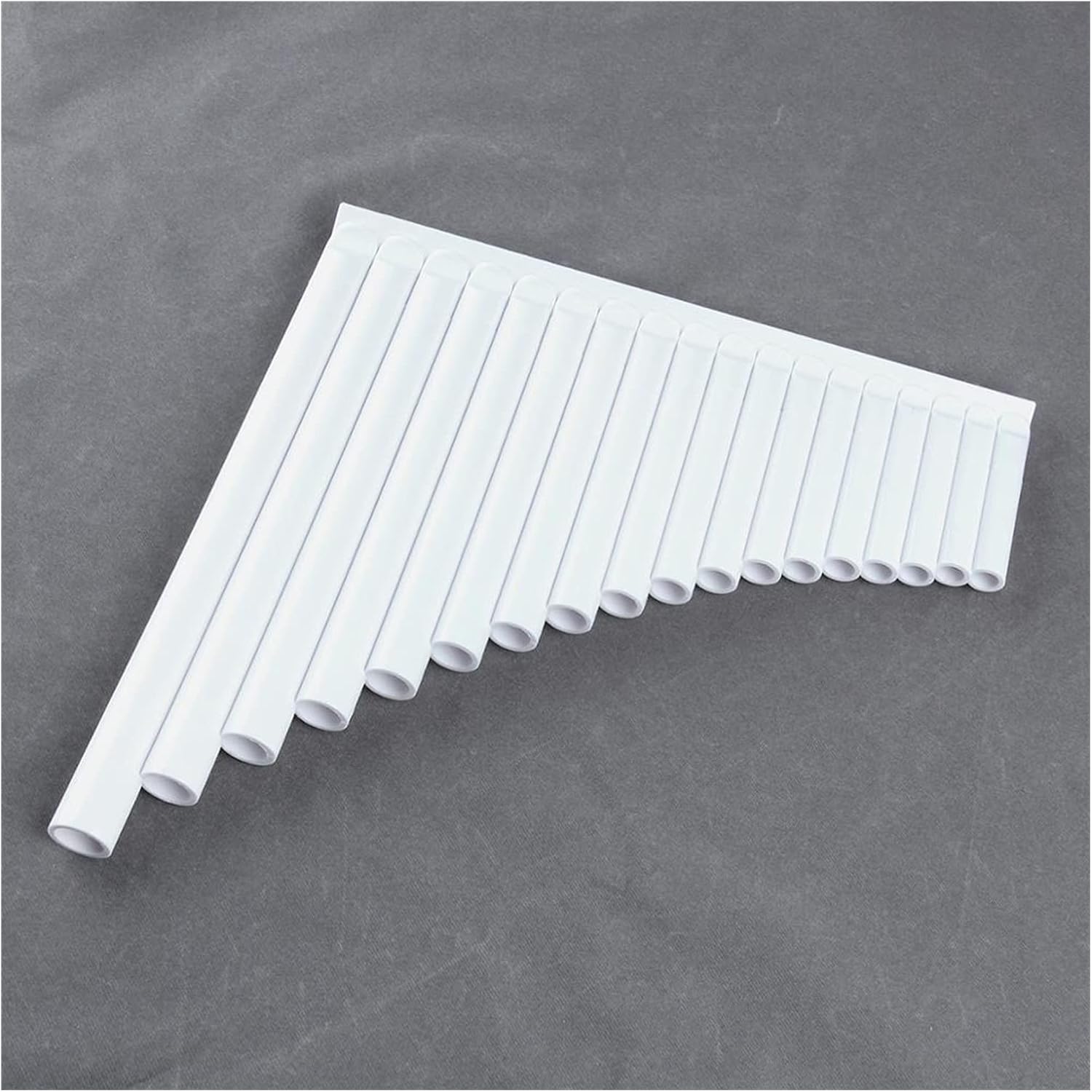18 Pipes C Key Pan Flute Pan Pipes Woodwind Instrument Bamboo Pan Flute (Color : White)