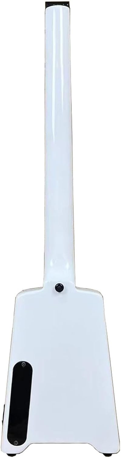 VENEKA Headless Electric Guitar 30 Inches Headless Electric Guitar White Color Mahogany Body for Beginner Adult