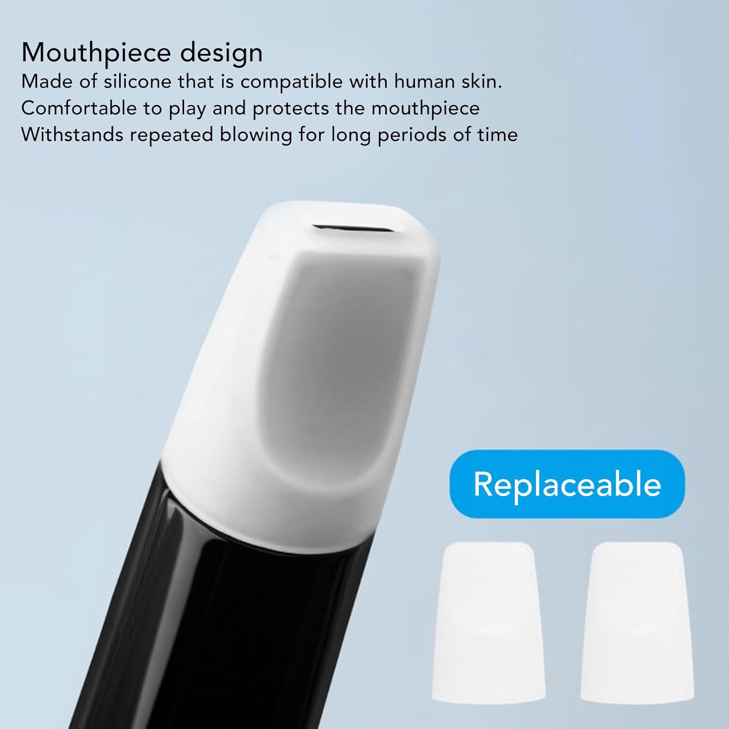 Digital Wind Instrument, Electronic Wind Instrument with 2 Nozzles, 13 Tones, 3 Blowing Sensitivity, Portable Electronic Saxophone for Kids Adults Beginners