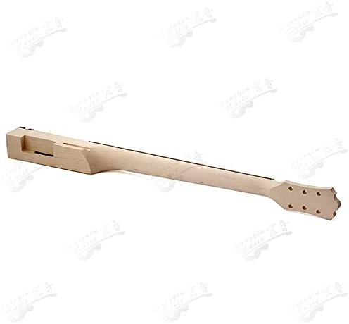 Folk Mute Portable Folding Acoustic Guitar Travel DIY Combination Set Beginner Practice Business Trip Maple Rosewood Guitar ​Neck Replacement (Color : White)