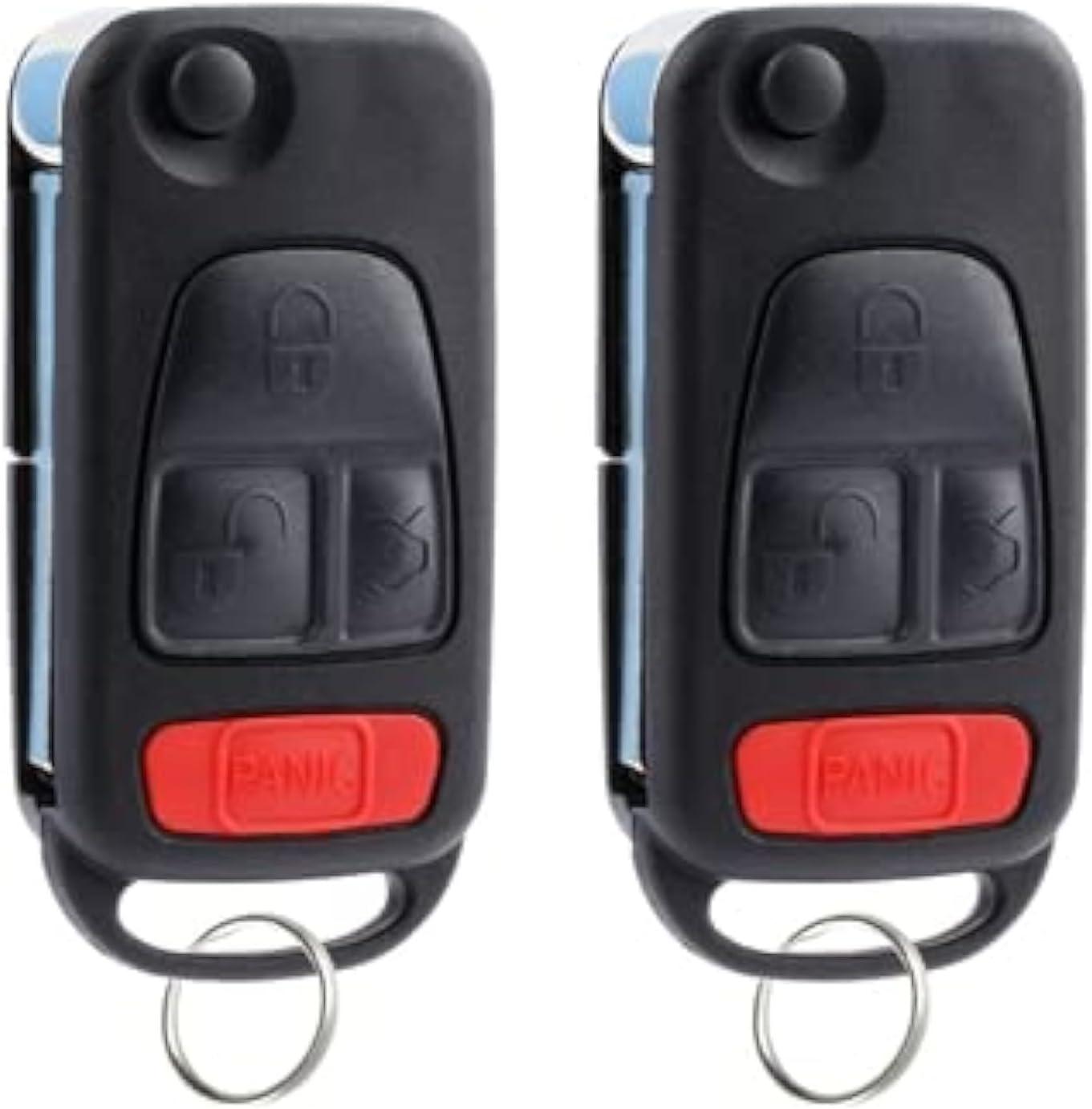 2 Flip Key Fob Keyless Entry Remote fits NCZMB1K, MB1K NCZ(Complete Key) Two