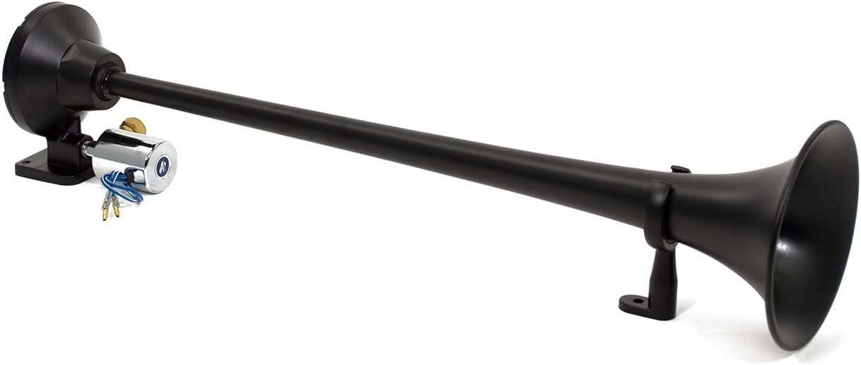 HornBlasters Safety 12/24 Volt Air Horn Only - Loud Fire Truck Tone - Super Efficient