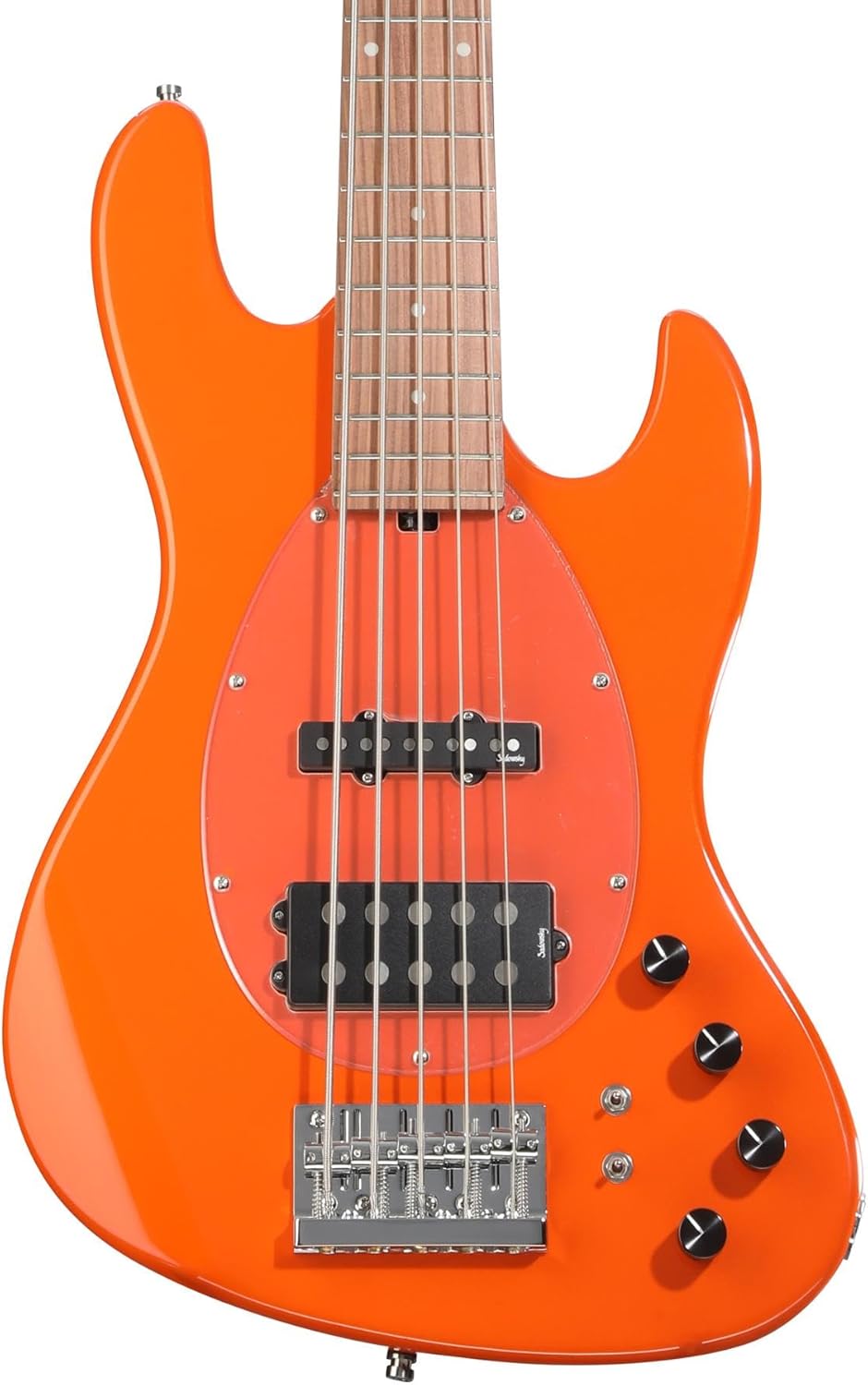 Sadowsky MetroExpress Vintage M/J 5-string Bass Guitar - Candy Apple Orange, Morado Fingerboard