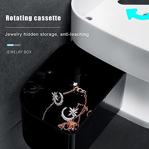 Bathroom Shelf Corner Bathroom Organizer Shelf Shampoo Cosmetic Storage Rack Wall Mounted Household Items Floating Shelves/Shower Rack (Color : Black B) (Black B)