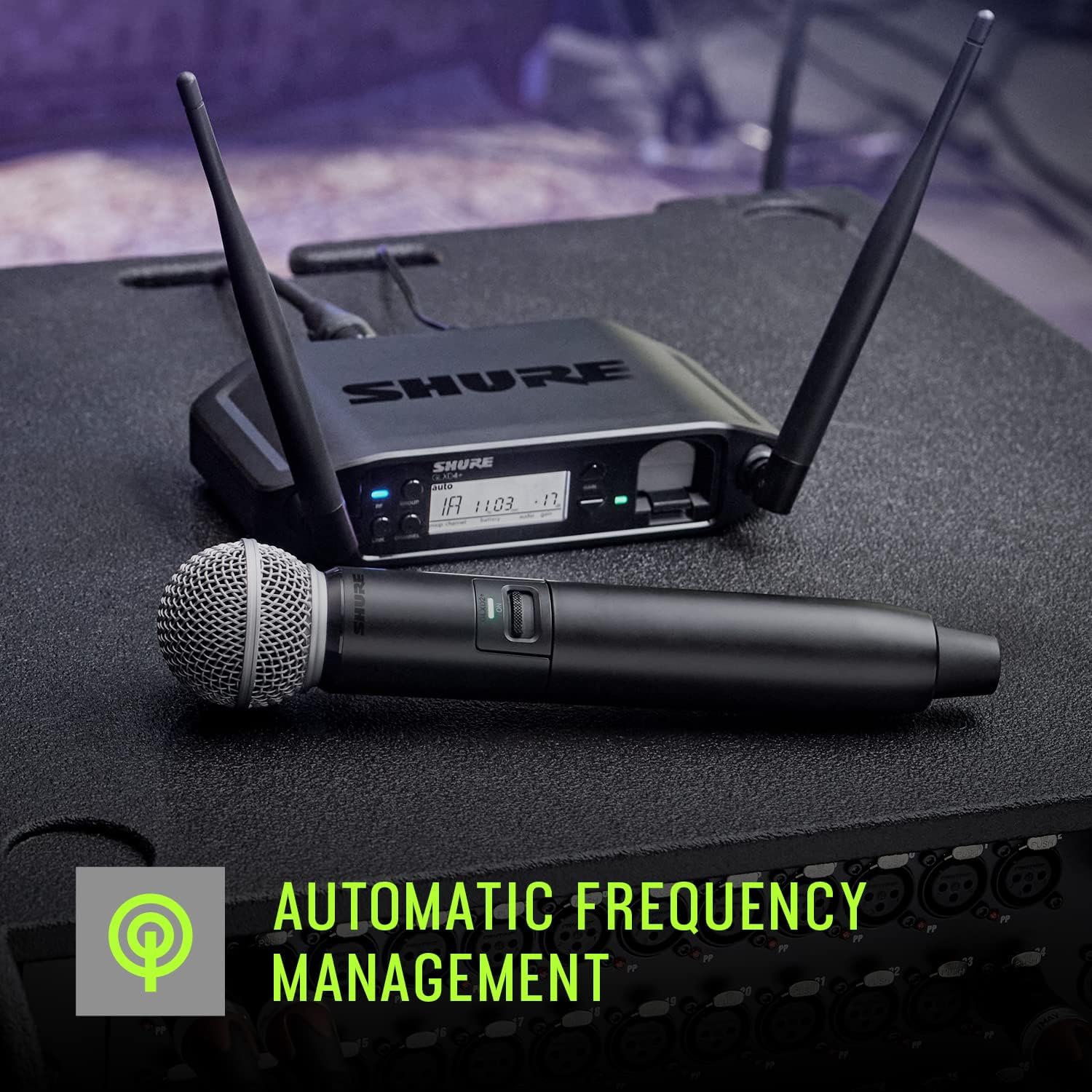 Shure GLXD14+ Dual Band Pro Digital Wireless System for Guitar and Bass - 12-Hour Battery Life, 100 ft Range | Includes 1/4