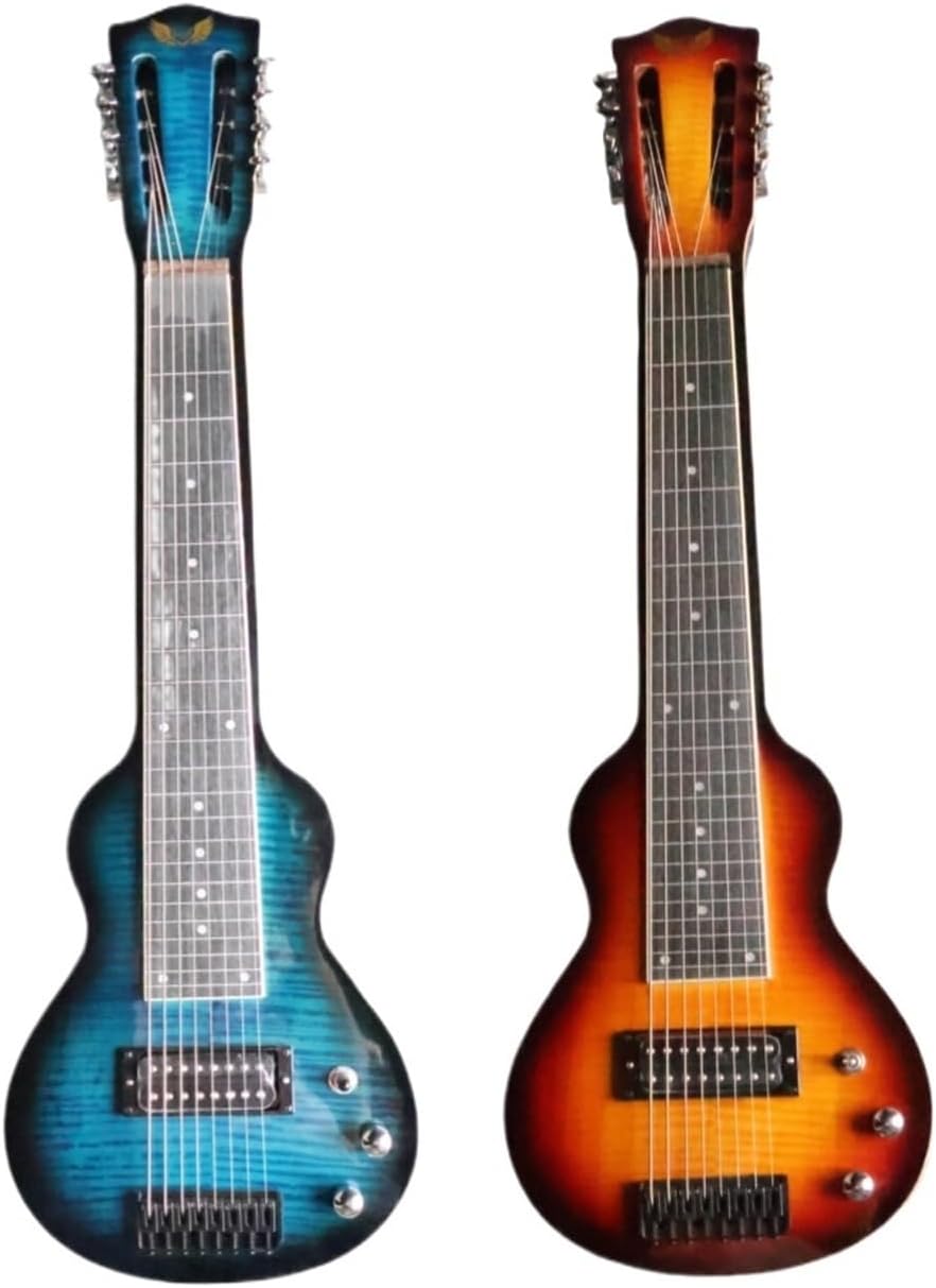 Eight String Hawaiian Electric Guitar – Ukulele Slider Guitar for Traditional Hawaiian Music(B)