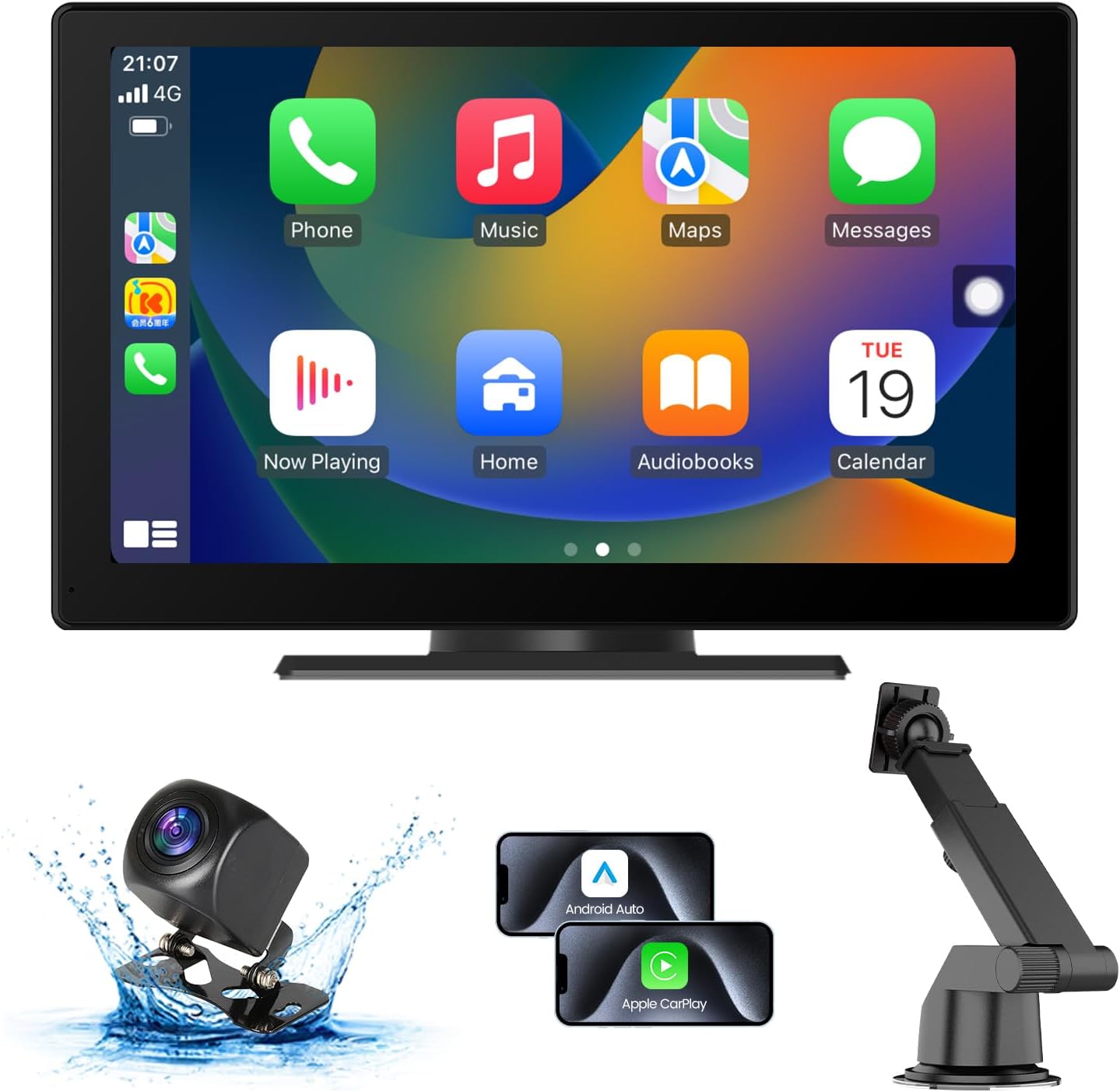 Portable Apple Carplay Screen for Car, 9