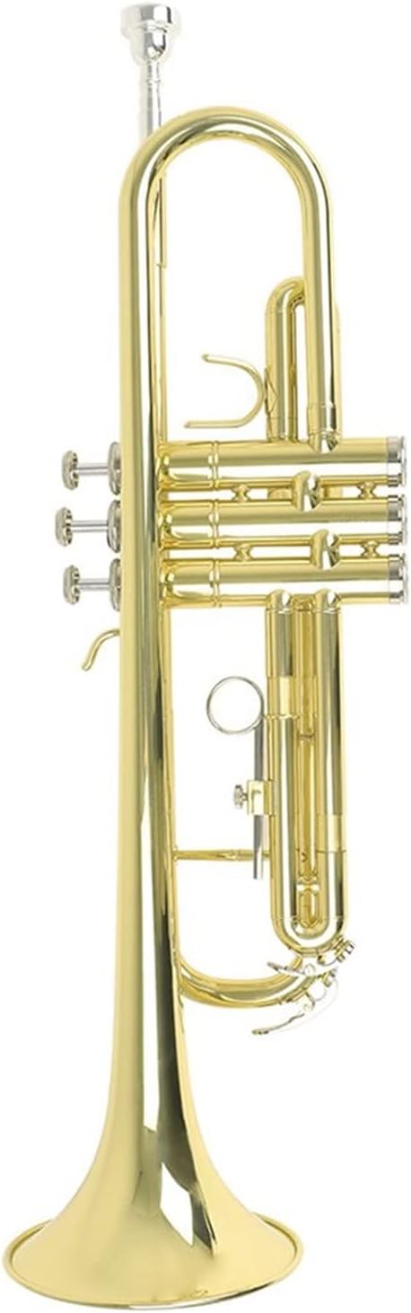 KESHUO Musical Trumpet Bb B Flat Brass Trompeta Golden Durable Trompete Musical Instrument with Mouthpiece Gloves Foam Case Trumpets