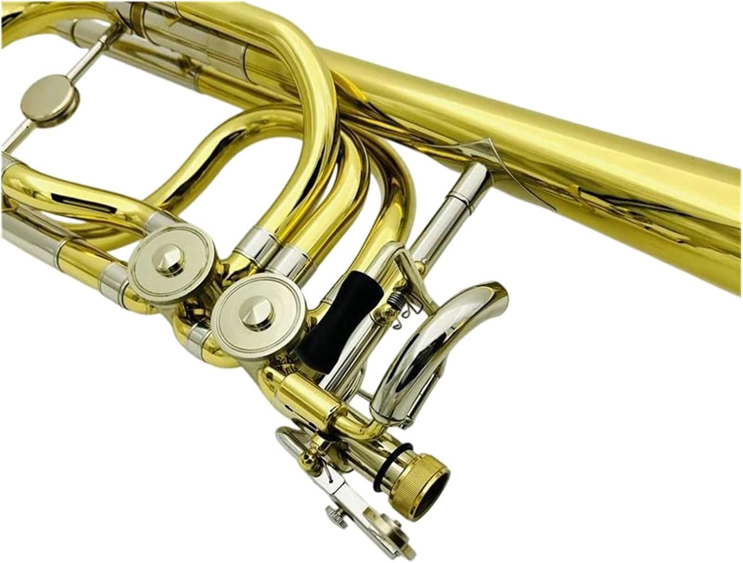 Adult Trombone Instrument Bb/f Brass Plated Double Piston Trombone With Case Accessories