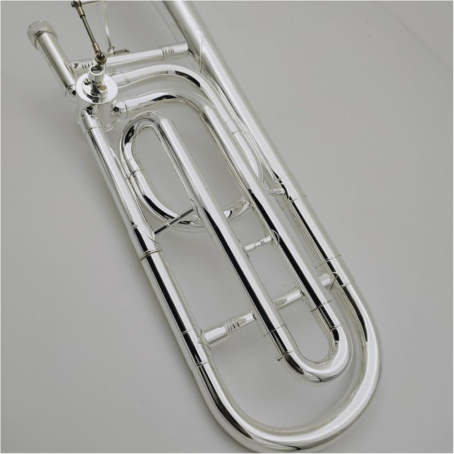 Professionals euphonium Tenor Trombone Bb/F Sliver Plated Musical Instrument With Mouthpiece Case