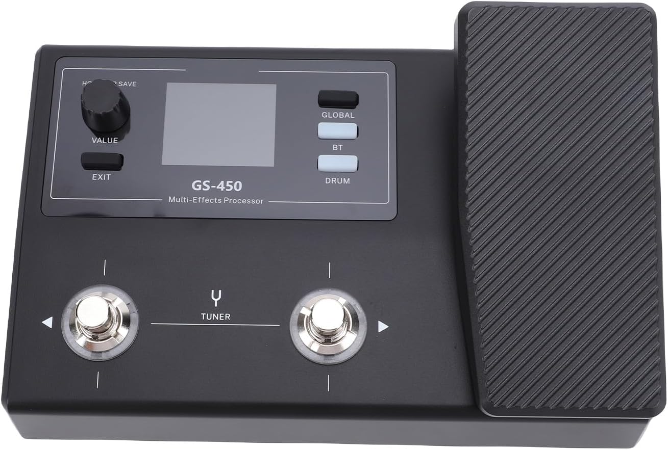 SUNGOOYUE Guitar Effects Pedal, Multi Effects Processor with 100 presets BT Drum Machine Tuner for Wireless Practice and Rhythm Practice