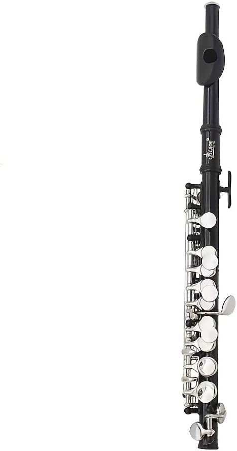 Piccolo C Flute Polished Copper Body with Whitening Tube, Classic Style with Multicolor Finish and Leather Carrying Case, High Pitch Wind Instrument for Stage Performance and Studio Use
