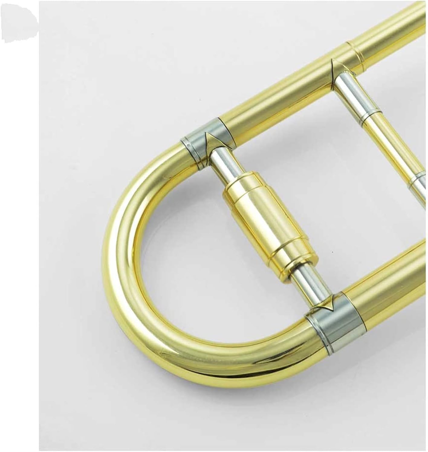 Student Trombone Alto Trombone B Flat Gold Paint Student B Flat Trombone with Shell and Mouthpiece Trombone Kit