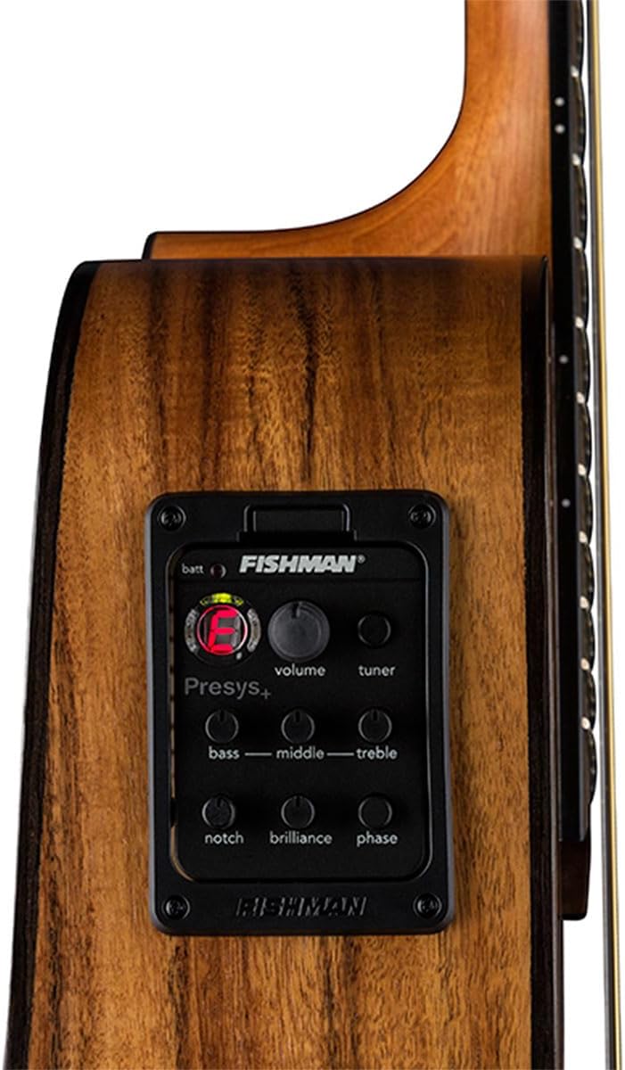 Luna High Tide Grand Concert Cutaway Acoustic/Electric Guitar, KOA