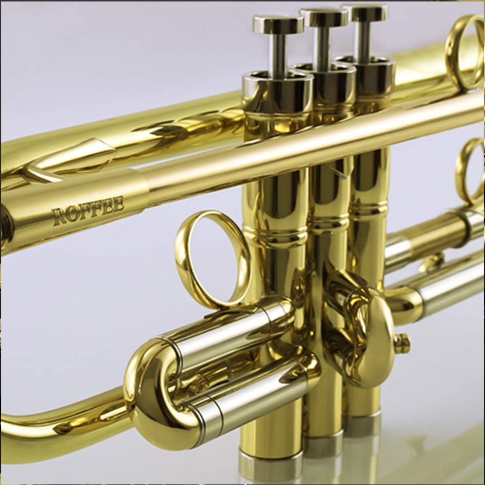 S50 beginner student level brass body gold lacquer Bb tone trumpet