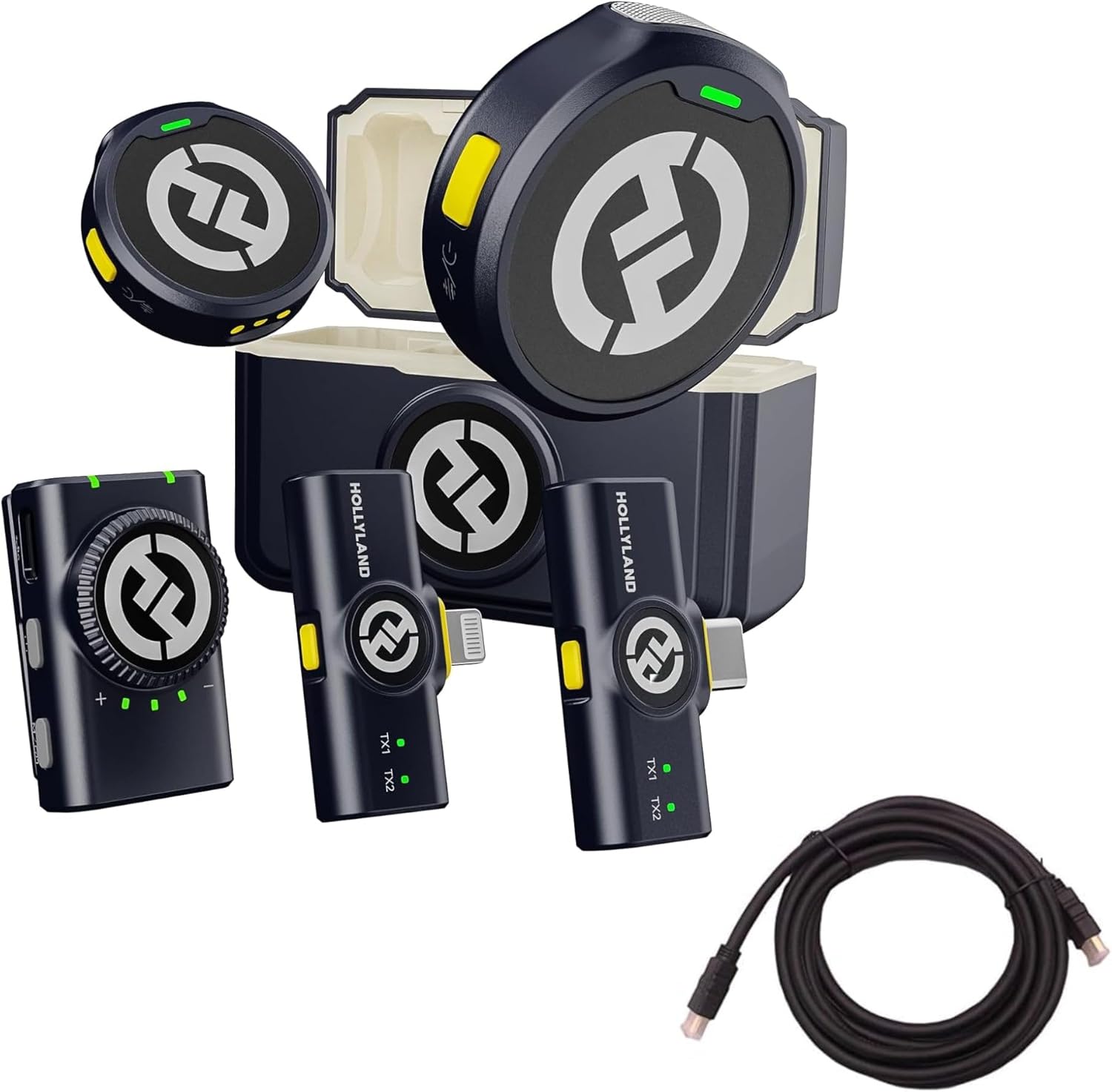 Hollyland Lark M2 Combo with HS-101 24K Golded Plated HDMI Cable