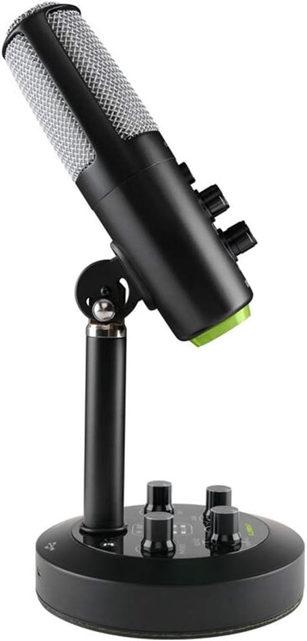 Mackie EleMent Series Chromium Bundle USB Condenser Mic (Built-in Mixer) with Mic Boom Scissor Arm Stand & Studio Monitor Headphones