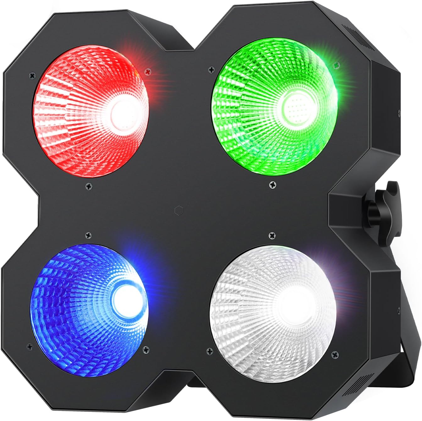 LED Stage Blinder Lights,200W RGBW COB Stage Par Lights, DMX/Master-Slave Stage Par Can Light Uplighting, Blinder & Strobe Stage Lighting for Church Wedding Concert Theater Show