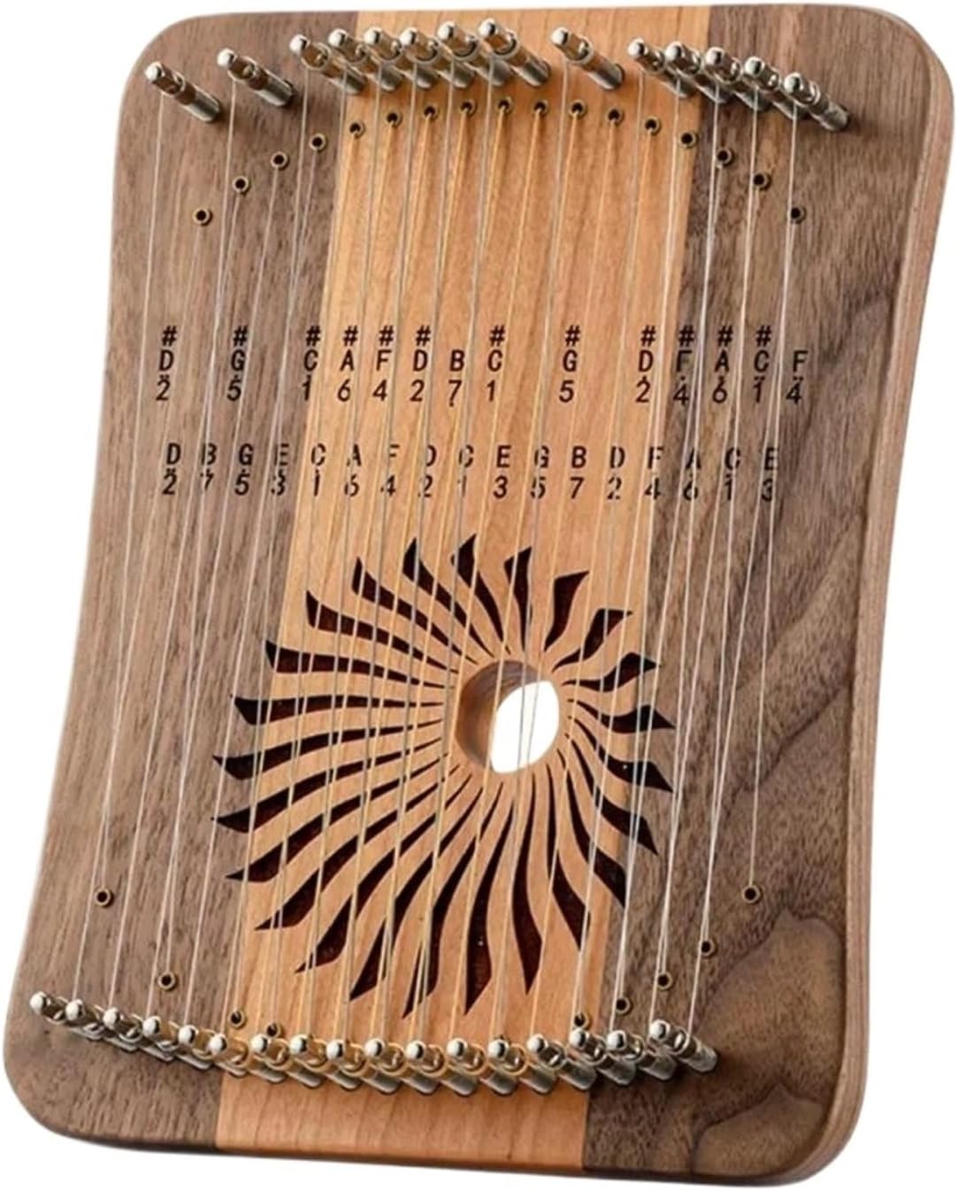 Lyre Harp Set Fingerplay Lyre Harp 17 31 String Portable Small Finger Harp Beginner Harps Professional Musical Instruments(31 D)