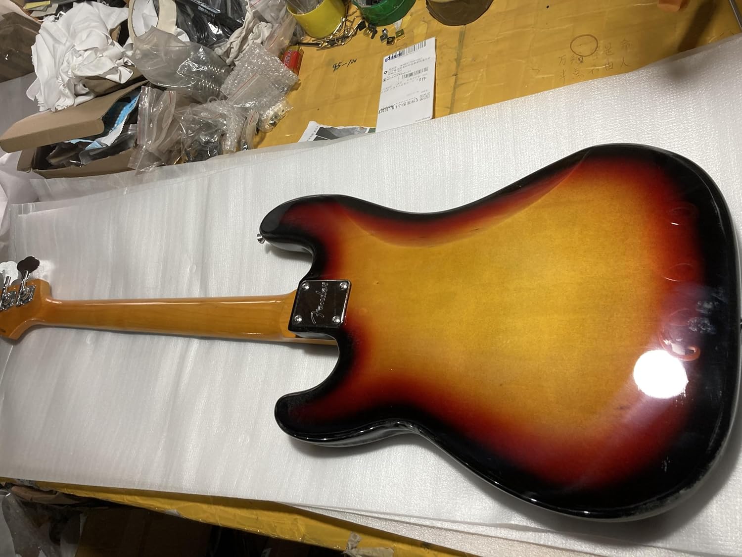 Custom Sunburst 4 String Bass Electric Guitar Basswood Body Chrome Hardware Glossy Finish