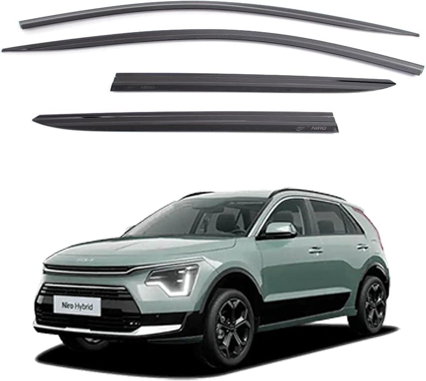 Side Window Deflector 4p Compatible with 2023 KIA All New NIRO (K-901-196)