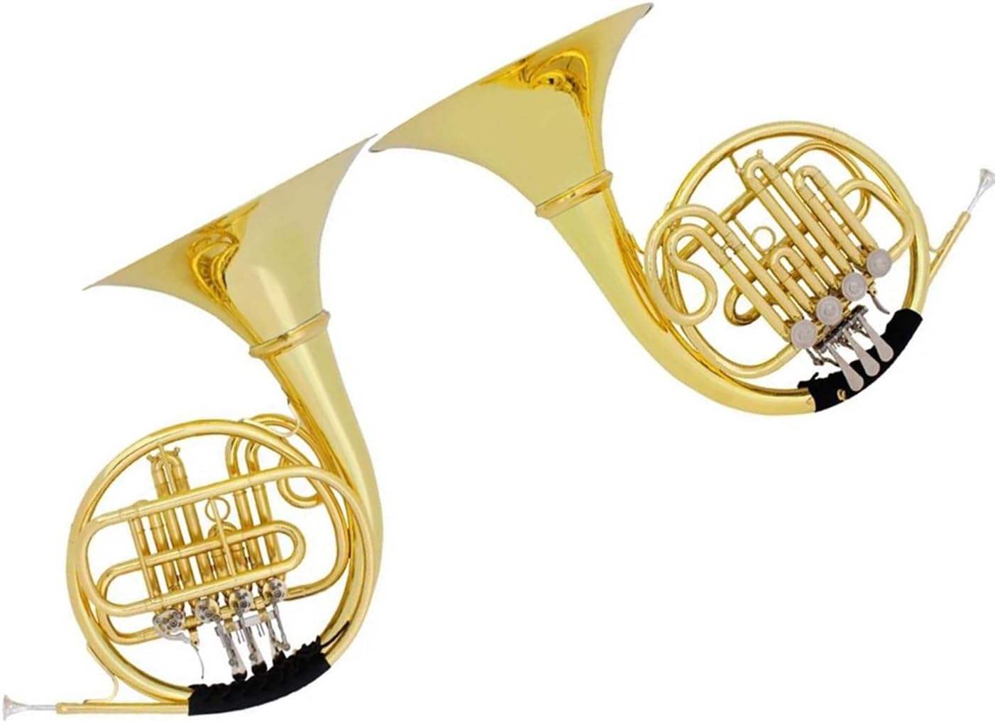 Brass French Horn Bb Brass Body 4 Keys French Horns With Case Professional Brass Instruments B Flat Golden Split French Horn