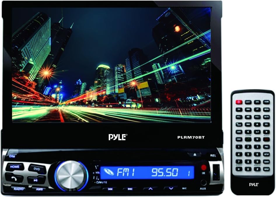 Pyle PLRM70BT 7-Inch Bluetooth in-Dash Headunit Receiver, Wireless Streaming, Micro SD/USB Flash Readers and Touch Screen