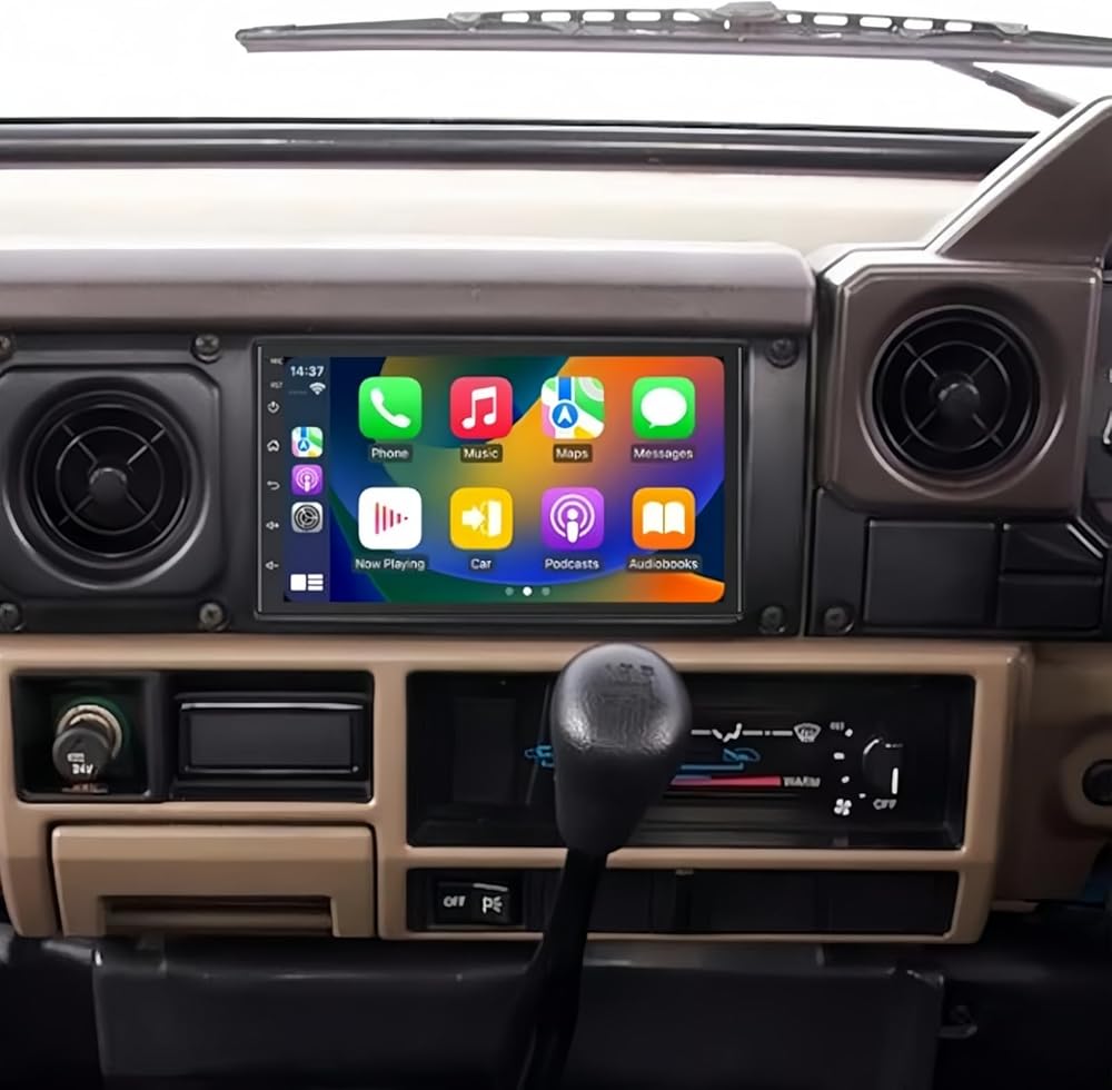 6+128GB Android 14 Car Stereo Radio for Toyota Land Cruiser 70 Series 1983-2006 with Wireless CarPlay Android Auto, Octa Core 7 inch Qualcomm Aftermarket GPS Navigation with Bluetooth AM FM RDS SWC