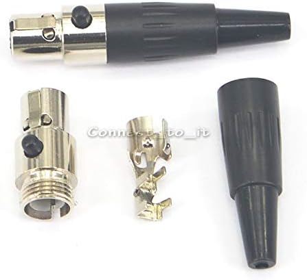 Davitu Electrical Equipments Supplies - 100 Pieces by Mini xlr 4 pin female male Audio Microphone connector - (Color: female)