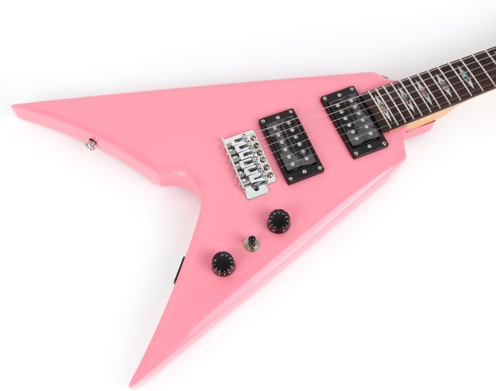 Fojill FHM-602 Solid Body Full Size Canadian Maple Neck Genuine Rosewood Fretboard Fingerboard Mahoghany Body Electric Guitar(FHM-601PK)