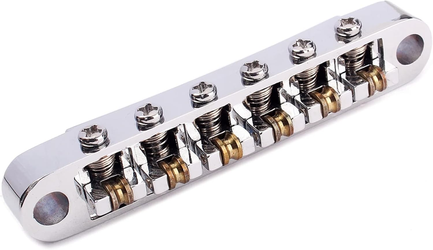 Adjustable Rosewood Bridge with Roller Saddles for Archtop Bass Guitar Electric Guitar Bridge