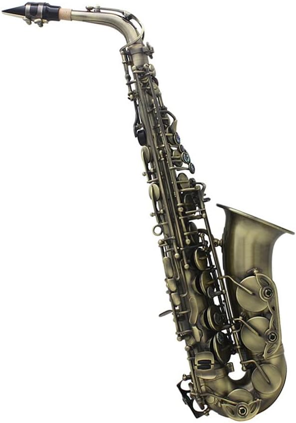 EB Alto Saxophone Woodwind Instrument Black Nickel with Case (Color : 3)